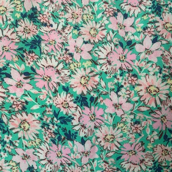 Lily White Green Pink Floral Blouse Large - Picture 4 of 4